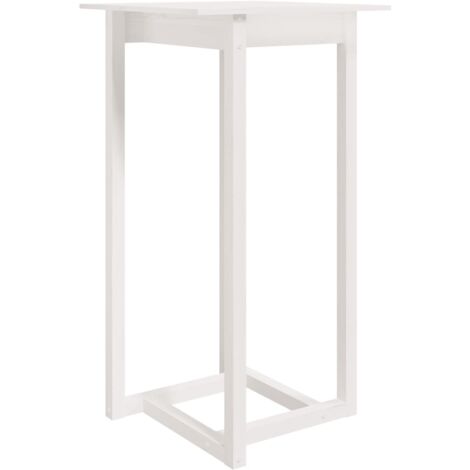 Mesa auxiliar multifuncional mesa alta 60 x 60 x 110 cm madera maciza de pino blanco DEC036416