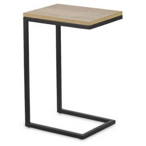 Mesa auxiliar Nueva Ason 60 cm (alto) 40 cm (ancho) 30 cm (fondo) Color ROBLE-NEGRO
