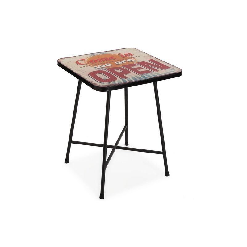 

Mesa auxiliar Open Vintage Madera Metal (60 x 77 x 60 cm)