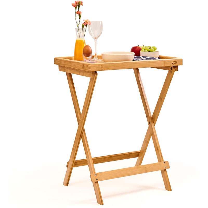

Mesa auxiliar para el desayuno Ligera 50 x 66 x 38 cm Sostenible Bambú