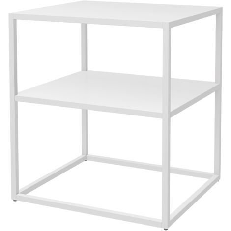 Mesa auxiliar para salón 505 x 45 x 40 cm acero blanco 030008631