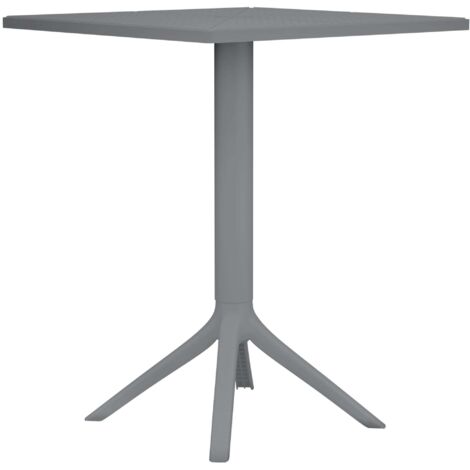 Mesa auxiliar para uso interior o exterior 60x60 cm en plástico gris oscuro 100009166