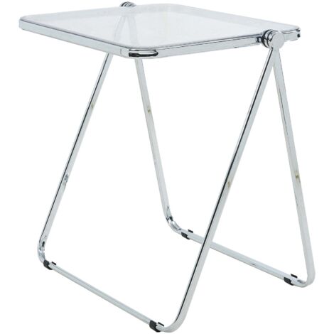 Mesa auxiliar plegable 70 x 49 x 68 cm transparente 030010945