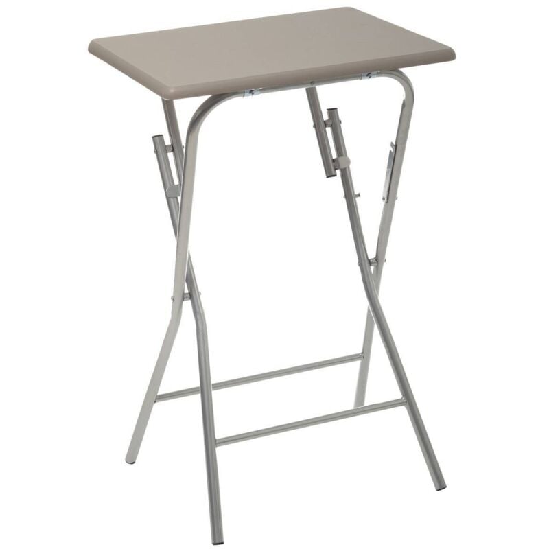 

Mesa auxiliar plegable de metal/MDF Color TAUPE