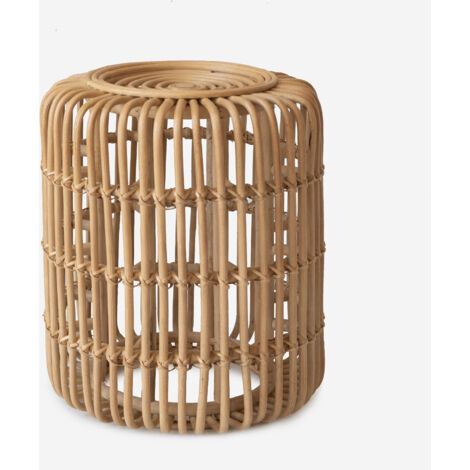 MESA AUXILIAR RATAN  Ø40X50CM