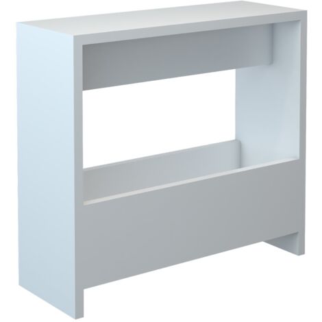 Mesa auxiliar rectangular con revistero 60 x 55 x 20 cm blanco 030008637