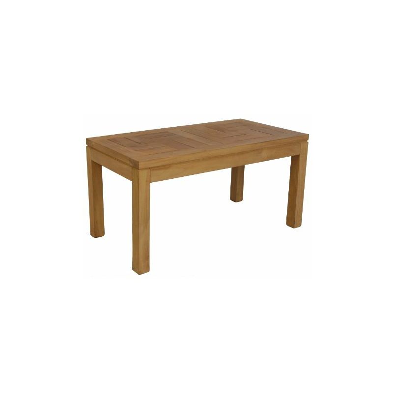 

Mesa Auxiliar Rectangular de Teca Natural 90x45 cm