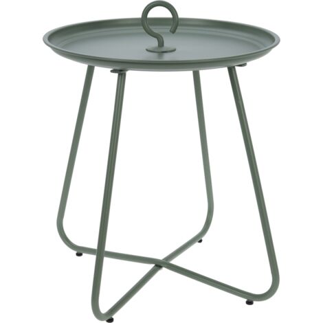 MESA AUXILIAR REDONDA 46 CM VERDE EXCELLENT