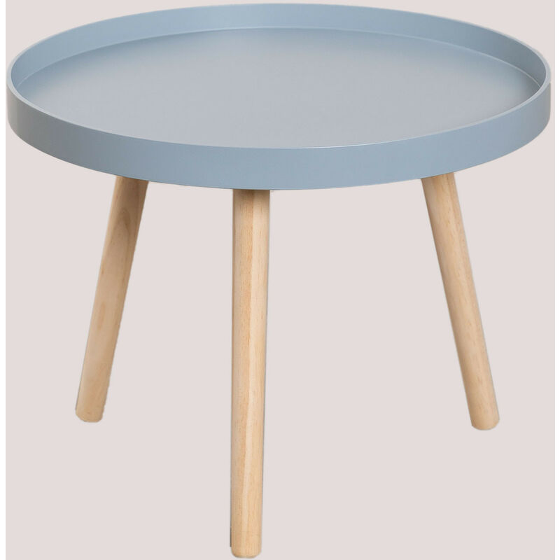 

Mesa Auxiliar Redonda en Madera (Ø50 cm) Sigma Gris Ahumado - Sklum