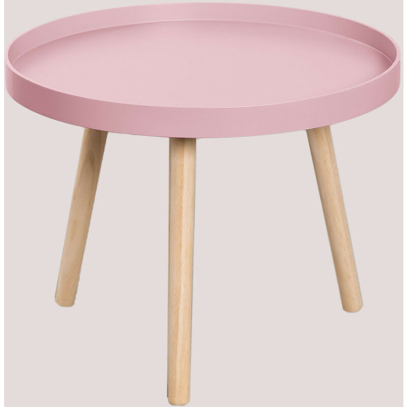 

Mesa Auxiliar Redonda en Madera (Ø50 cm) Sigma Rosa Avellana - Sklum