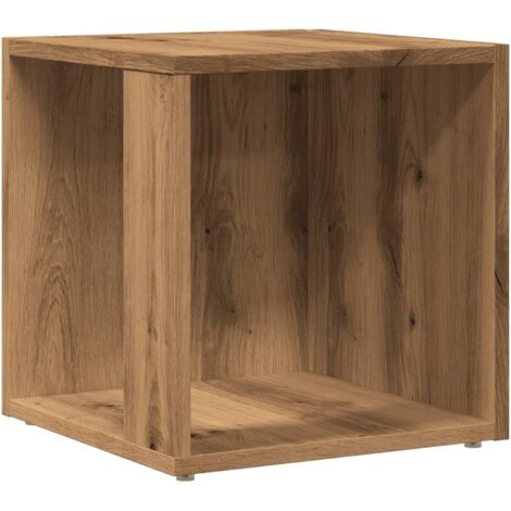 Mesa auxiliar rinconera soporte para plantas 33 x 33 x 34 cm madera contrachapada color roble DEC032378
