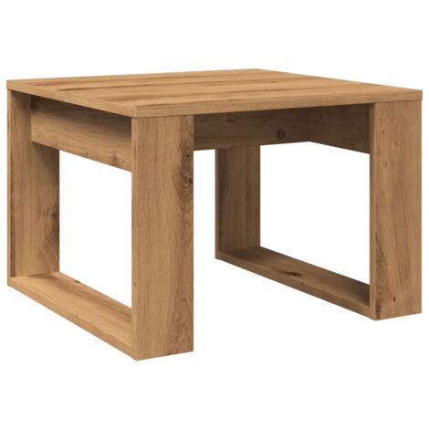 Mesa auxiliar salón mesa de centro 50 x 50 x 35 cm madera contrachapada color roble DEC032379