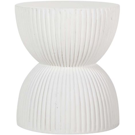 Mesa Auxiliar Taburete Blanco Sedit 38X38X46 Cm