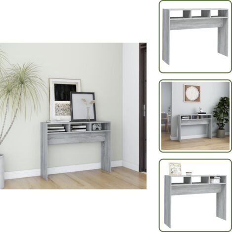 Mesa auxiliar - vidaXL Mesa consola madera contrachapada gris Sonoma 105x30x80 cm - Muebles para entrada