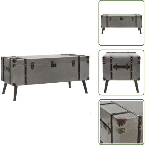 Mesa auxiliar - vidaXL Mesa de centro de MDF y aluminio 102x51x47,5 cm - Mesa de salón