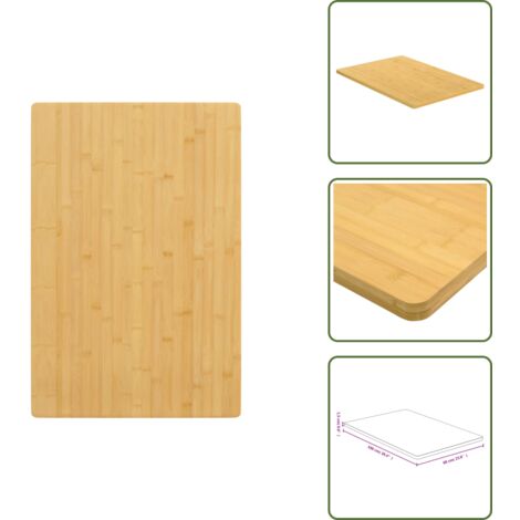 Mesa auxiliar - vidaXL Tablero de mesa de bambú 60x100x1,5 cm - Mesa de noche
