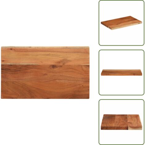 Mesa auxiliar - vidaXL Tablero de mesa rectangular madera maciza acacia 40x30x3,8 cm - Mesa de comedor