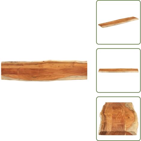 Mesa auxiliar - vidaXL Tablero rectangular madera de acacia borde vivo 160x40x3,8 cm - Borde vivo