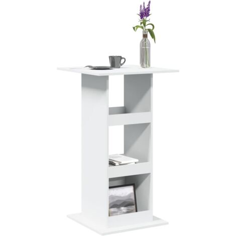 Mesa bar con almacenaje madera ingeniería blanca 60x60x102 cm vidaXL