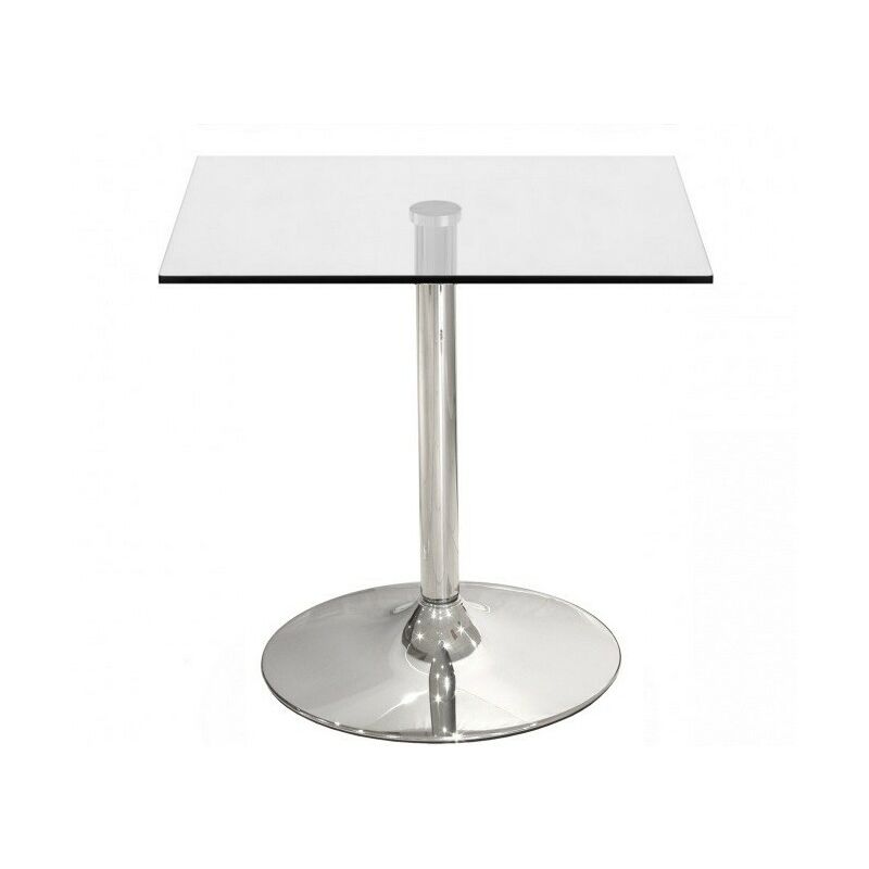 

BHD - Mesa BERNIE NEW, cromada, cristal 60X60 cms