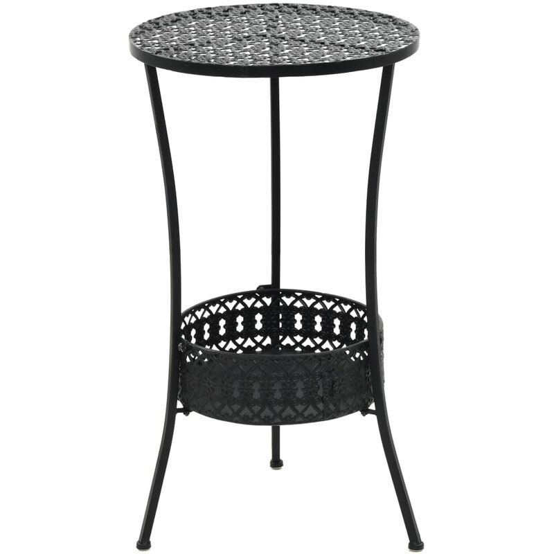 

Mesa bistró de metal negra 40x70 cm - Negro