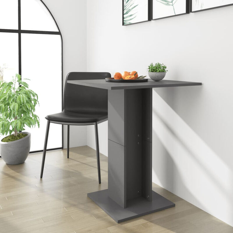 

Mesa bistro de aglomerado gris 60x60x75 cm