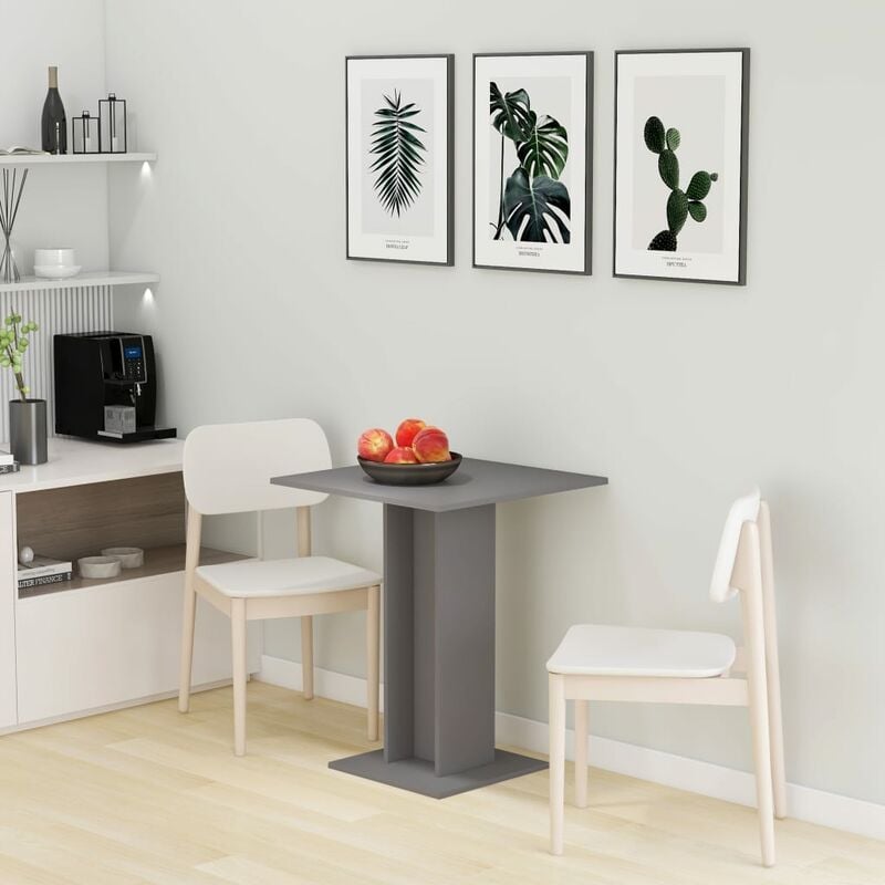 

Mesa bistro de aglomerado gris 60x60x75 cm