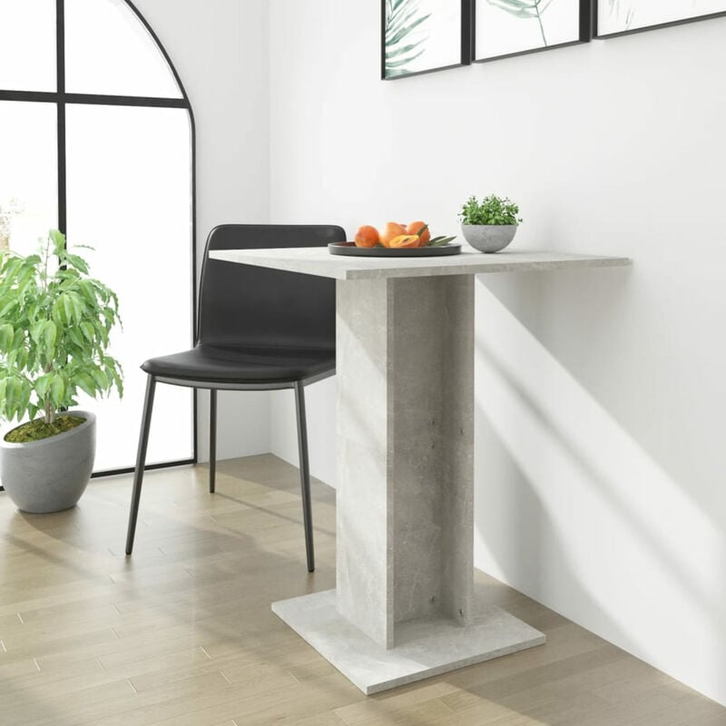 

Mesa bistro de aglomerado gris hormigon 60x60x75 cm