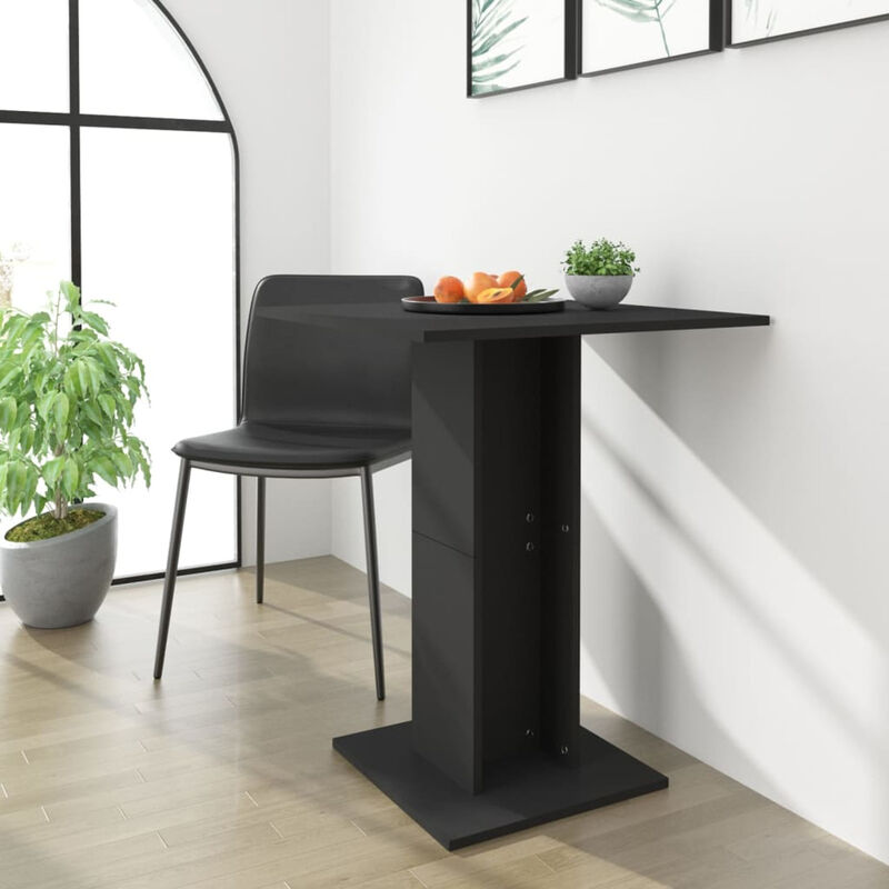 

Mesa bistro de aglomerado negro 60x60x75 cm