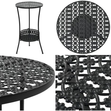 Mesa bistró de metal negra 40x70 cm - Mesa de metal - Mesa vintage