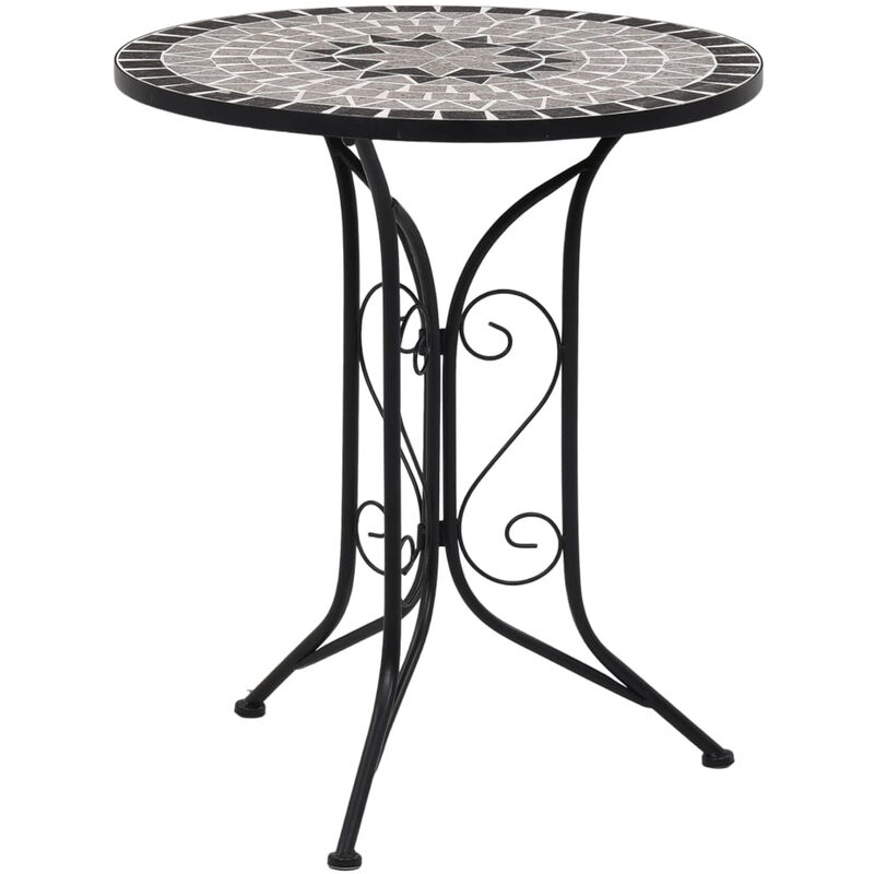 

Mesa bistro de mosaico ceramica gris 61 cm