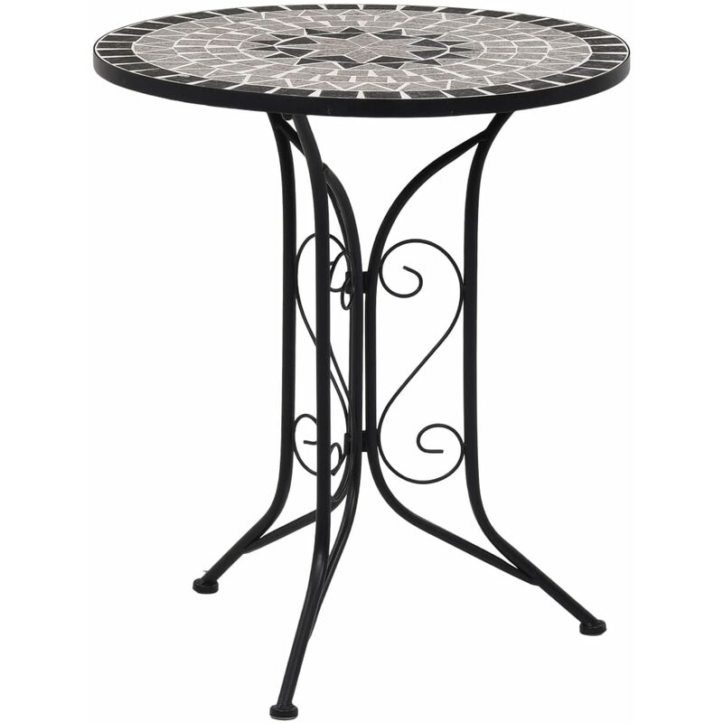 

Mesa bistro de mosaico cerámica gris 61 cm