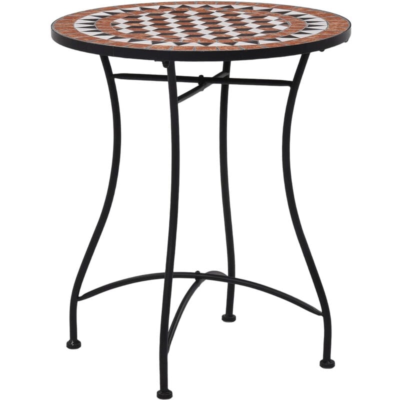 

Mesa bistro de mosaico ceramica marron 60 cm