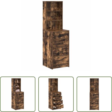 Mesa buffet -  Alacena Roble ahumado 40 x 41 x 135 cm Madera contrachapada