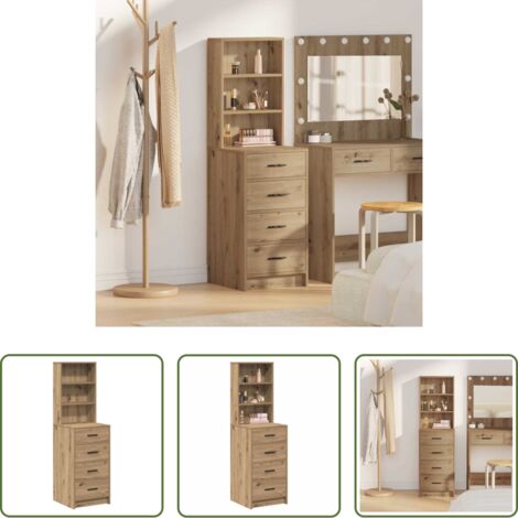 Mesa buffet -  Alacena Roble artisan 40 x 41 x 135 cm Madera contrachapada