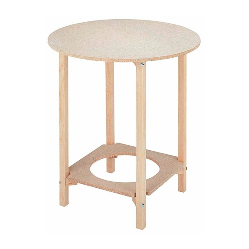 

Aranaz - Mesa de camilla redonda de madera de pino con brasero Medidas 100CM