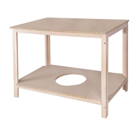 Mesa camilla rectangural de madera de haya, natural - 120x75x75 cm