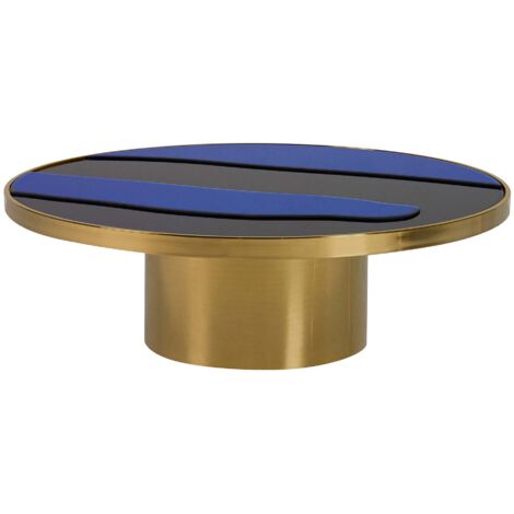 Mesa Centro Acero Inoxidable Dorado 100X100X33 Cm