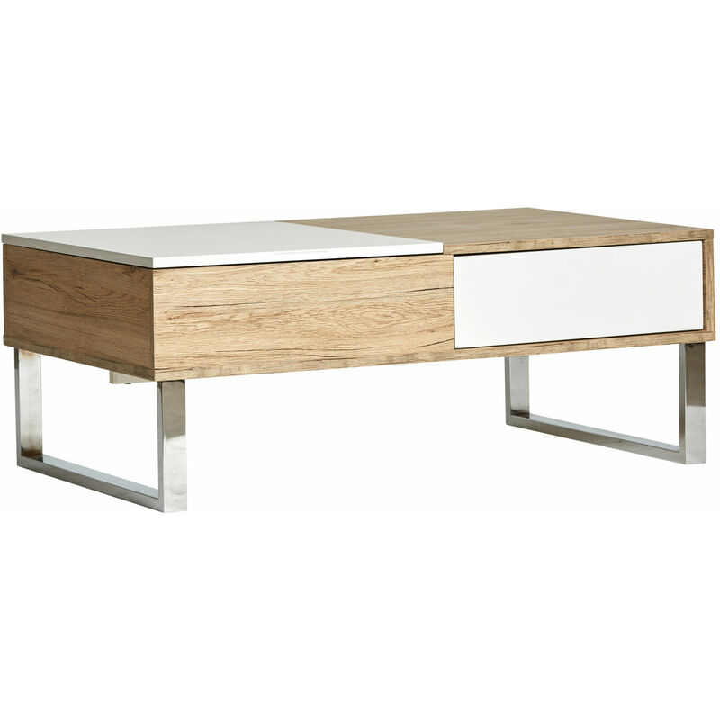 

Mesa Centro Elevable Niza Roble/Blanco Pie Cromo