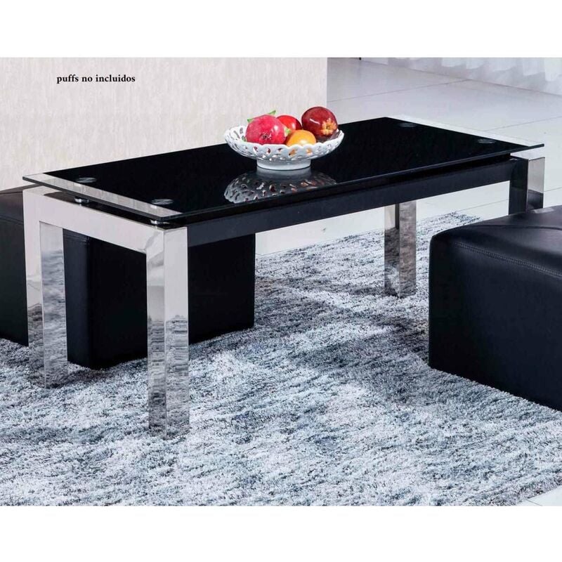 

Mesa centro elevable Universal estructura cromadas en varios acabados 44-57 cm(alto)112 cm(ancho)50 cm(largo) Color NEGRO