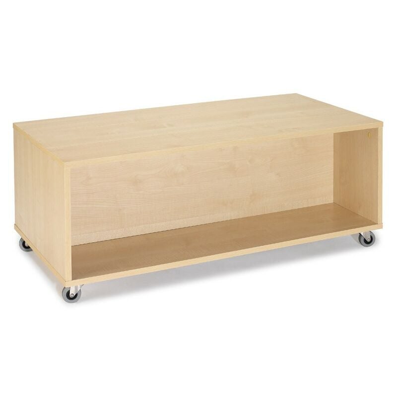 

Mesa Centro Gran Dan Salon Comedor Auxiliar café Moderno Color Madera Claro con Ruedas 100x60x40