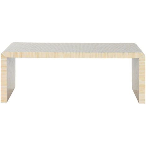 Mesa Centro Hueso 128X61,5X47 Taracea Hecho A Mano