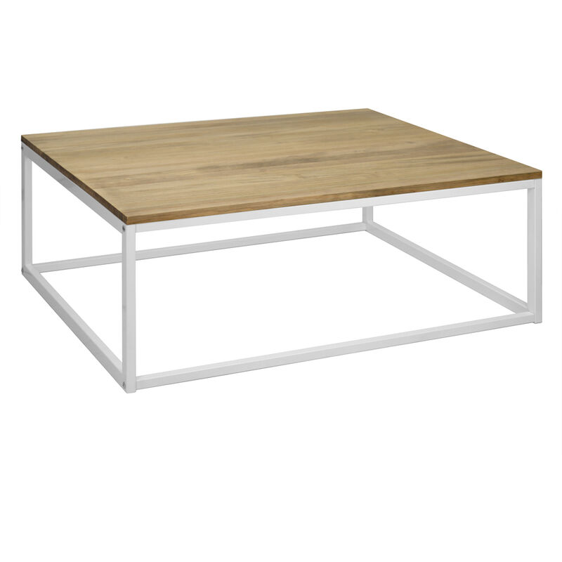 

Mesa Centro Icub Industrial Vintage – 80x70x37 cm. Blanco.