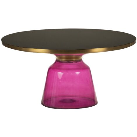 Mesa Centro Inox/Cristal Negro75X75X37 Cm