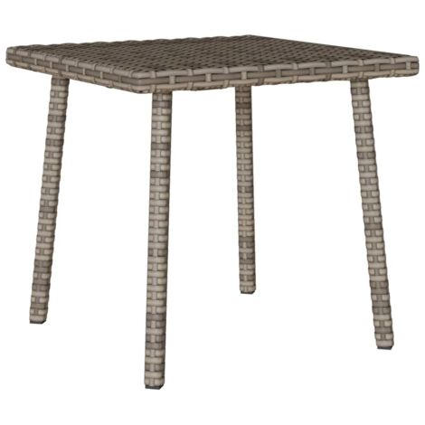 Mesa centro jardín rectangular gris 40x40x37cm ratán sintético vidaXL