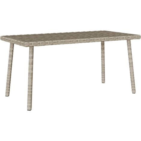 Mesa centro jardín rectangular gris claro 80x40x37cm vidaXL
