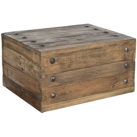 Mesa Centro Madera Reciclada Pino 78X59X41