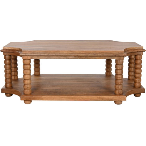 Mesa Centro Mango 131X80X48 Torneada Natural