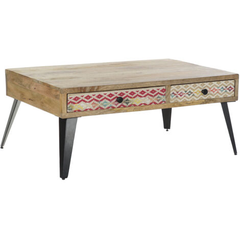 Mesa Centro Mango Metal 110X70X46 Marron MB190903