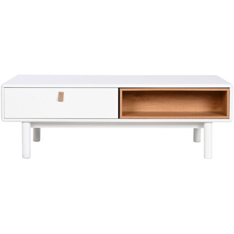 Mesa Centro Mdf Pu 120X60X40 Blanco